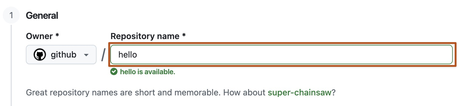 GitHub official repository name screenshot